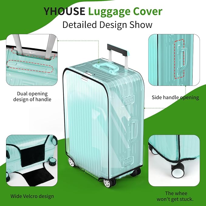 Suitcase Covers For Luggage, 24 Inch Clear PVC Luggage Covers Protector Full - Image 6