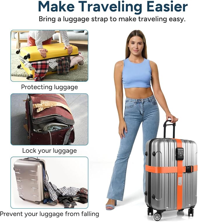 Travel Inspira Luggage Straps for Suitcases Travel Belt for Luggage TSA - Image 5