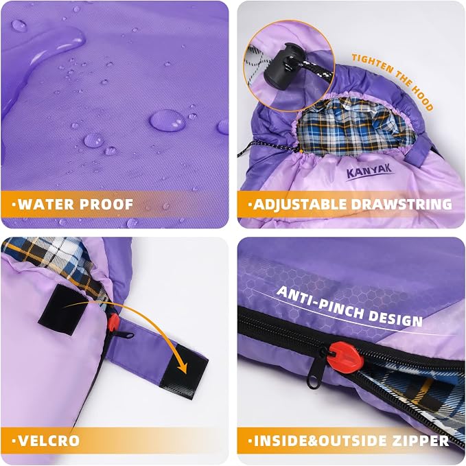 Camping Sleeping Bag, 32℉ Sleeping Bags - Image 3