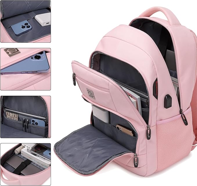 Laptop Backpack, Business Travel Anti Theft Slim Durable Laptops Backpack - Image 2