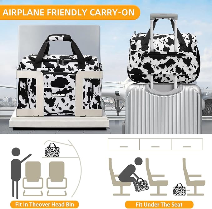 Underseat Carry On Luggage Lightweight Travel Tote Weekender Bag Overnight - Image 3