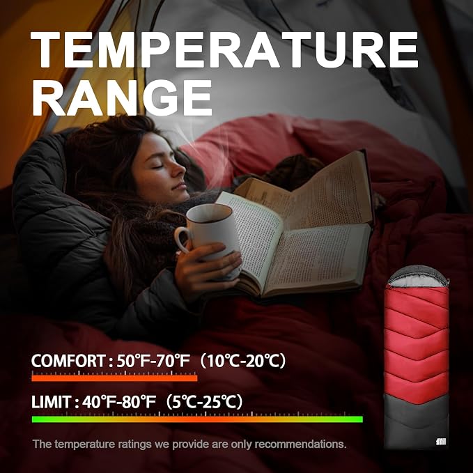 Sleeping Bags for Adults Cold Weather, Waterproof, Lightweight Sleeping Bag for - Image 9