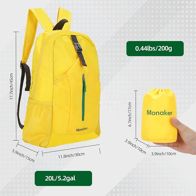 Ultralight 20L Foldable Backpack, Compact to Palm-Sized, Travel & Daily Use - Image 2