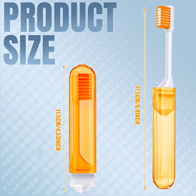 Patelai 4 Pieces Travel Toothbrush Set, Soft Bristle Mini Foldable Tooth Brush - Image 2