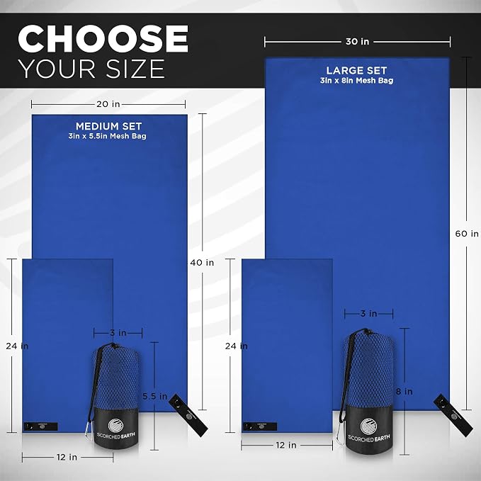 ScorchedEarth Microfiber Travel & Sports Towel Set - Image 4