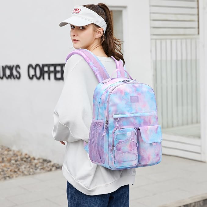Lohol Galaxy Backpack for Kids Teen Girls, Water Resistant Daypack - Image 8