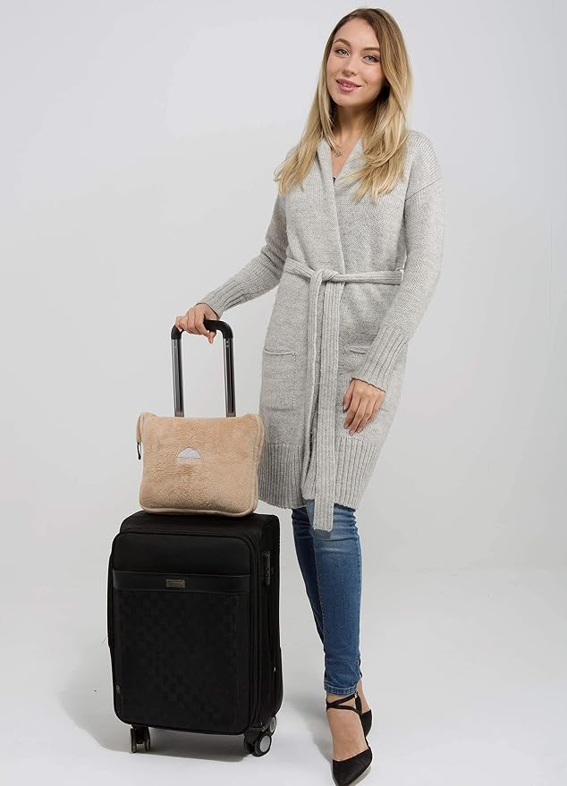 BlueHills Premium Soft 2-Pack Travel Blanket Pillows Airplane Large Plane - Image 6