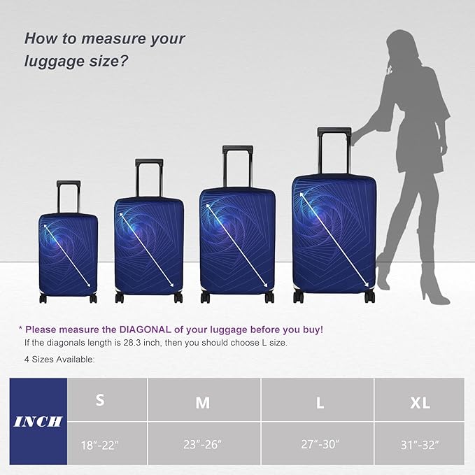 Explore Land Travel Luggage Cover Suitcase Protector Fits 27-30 Inch Case - Image 7