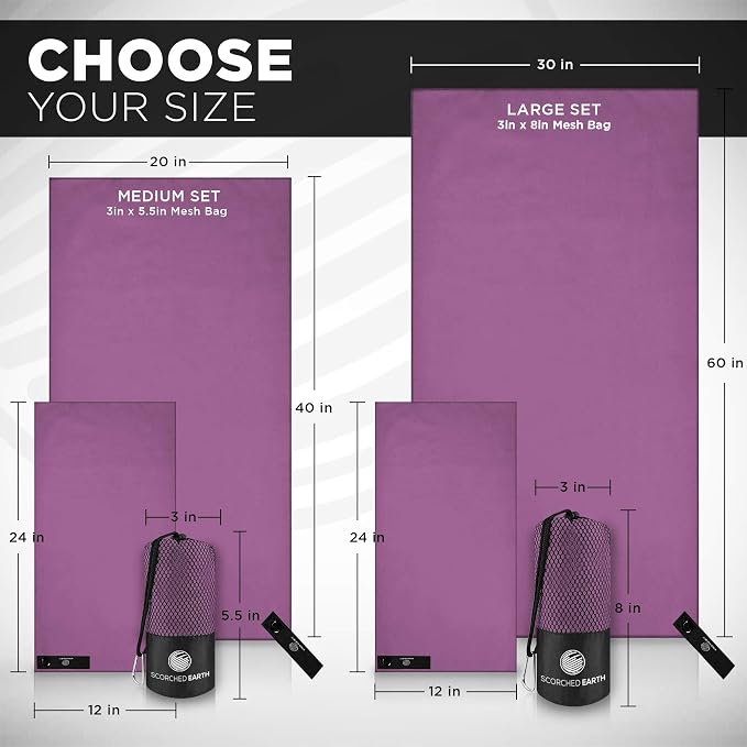ScorchedEarth Microfiber Travel & Sports Towel Set - Image 4