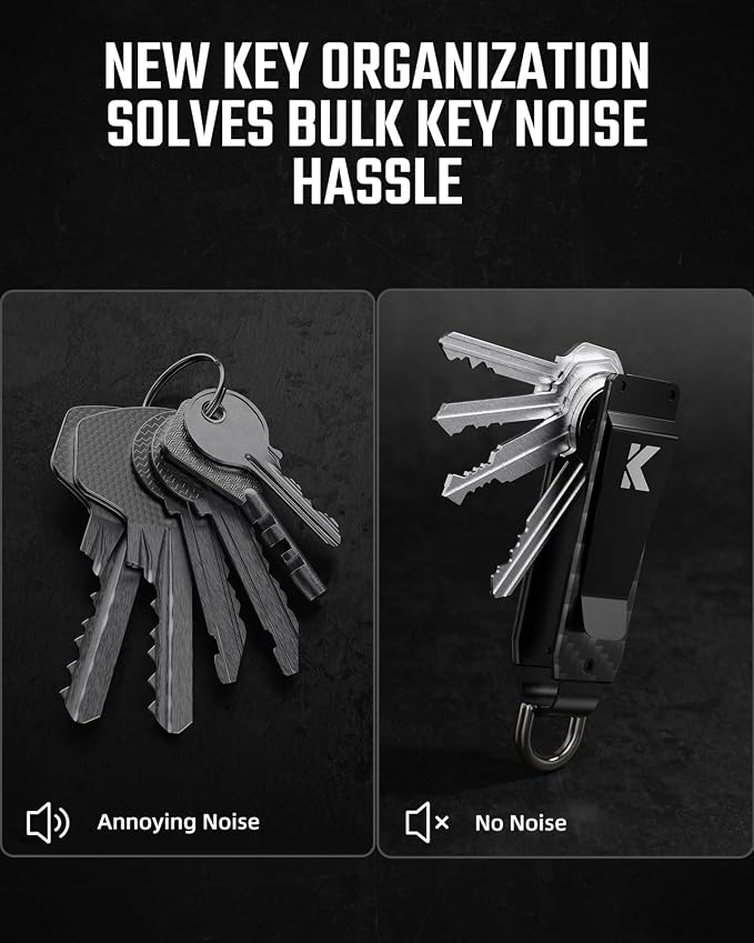 Key Organizer for Men Compact Key Holder Minimalist Key Case Metal Key Chain - Image 3