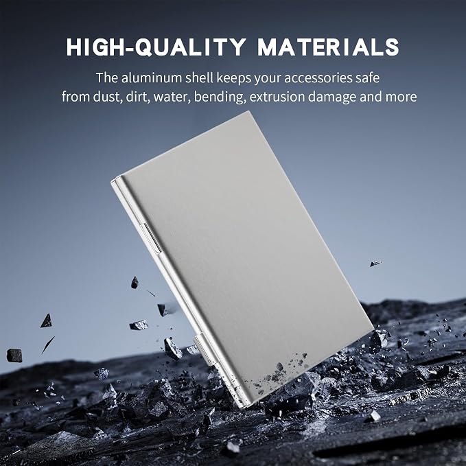 Aluminum SIM Card Case, 24Slots Ultrathin SIM Card Holder, Fit - Image 5