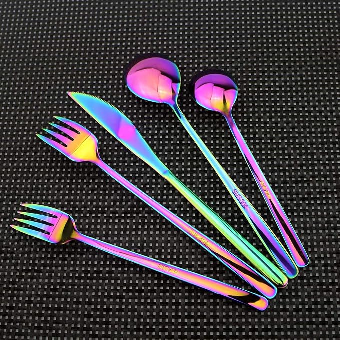 20 Pieces Silverware Set 304 Stainless Steel, Healthy & Eco-Friendly Silver - Image 4