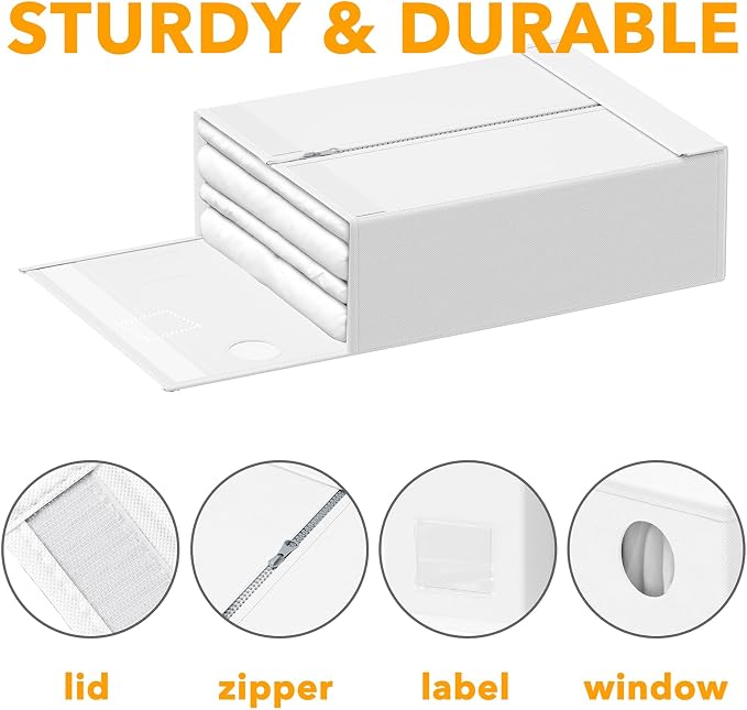 SpaceAid 12 Pack Bed Sheet Organizers and Storage, Foldable Sheet Organizer - Image 6