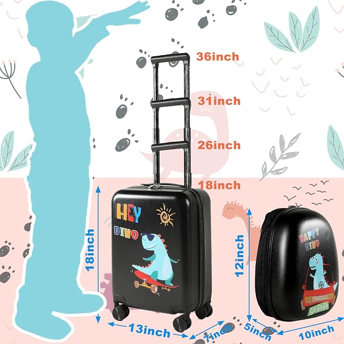 Weewooday Kids Luggage and Backpack 18" Suitcase - Image 3