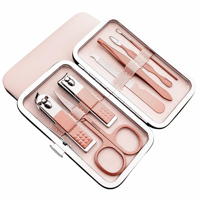 7pcs Manicure Set, Nail Clippers Kit, Stainless Steel Manicure Kit, Nail by QURIPE