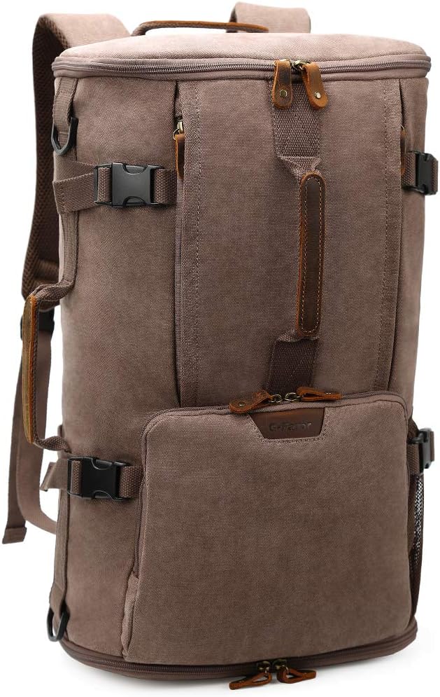 G-FAVOR 40L Travel Backpack, Vintage Canvas Rucksack Convertible Duffel Bag by G-FAVORBackpack