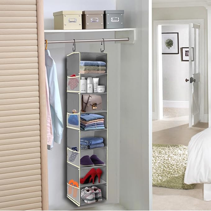 Large-Sized Hanging Shoe Organizer 8-Shelf, Hanging Closet Organizer - Image 2