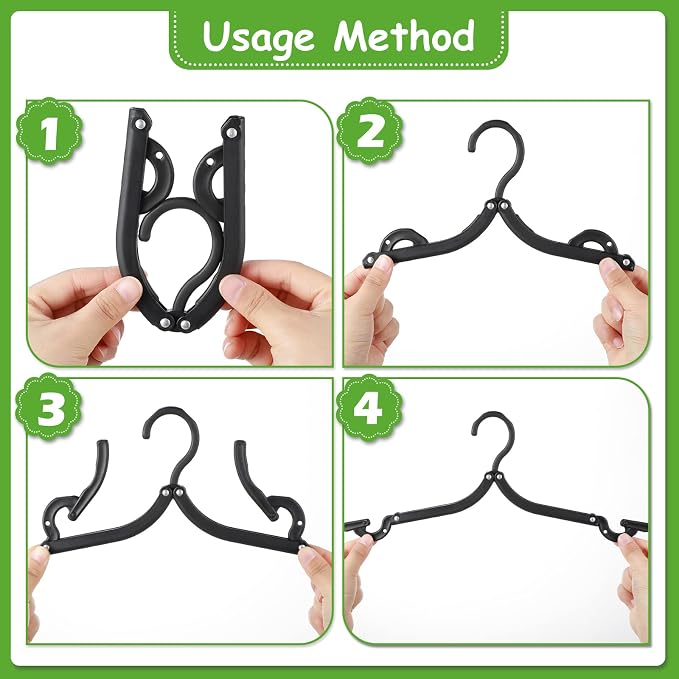 Maitys 24 Pieces Folding Travel Hangers Foldable - Image 3