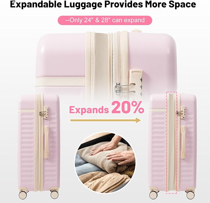 Merax Luggage Sets Front Opening, 2 Piece Hardshell Suitcase - Image 7