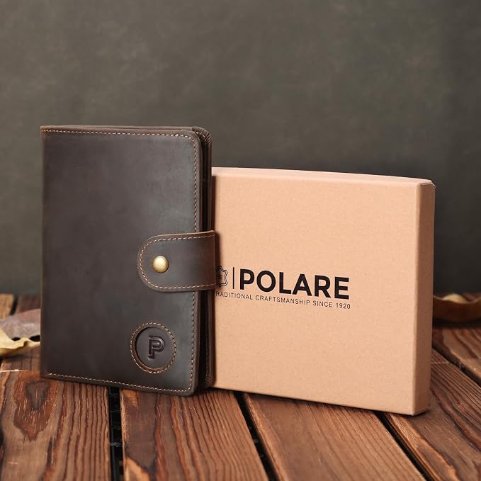 Polare Luxury RFID Blocking Leather Passport Holder Travel Wallet - Image 8