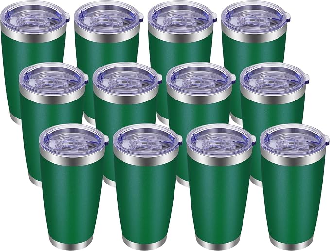 VEGOND 20oz Tumbler with Lid and Straw Stainless Steel Tumbler Cup Bulk Vacuum by VEGOND