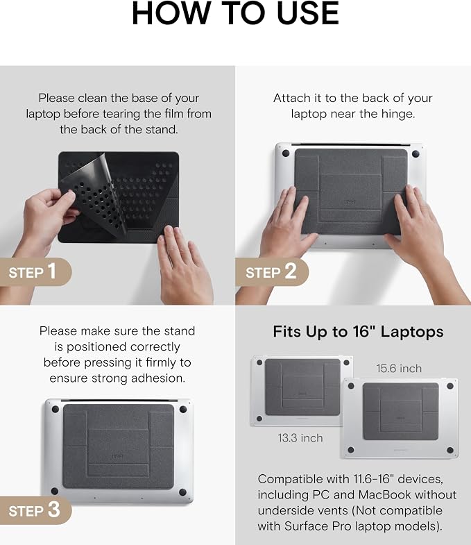 MOFT Laptop Stand for Desk, Adhesive Laptop Stand - Image 9
