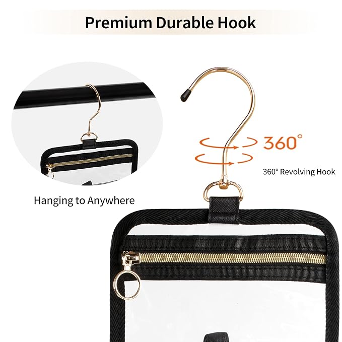 Toiletry Bag for Men, Transparent Makeup Bag Organizer Portable Skincare - Image 3