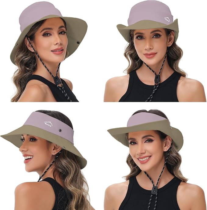 Sun Hats for Women Bucket Hat UV Protection Fishing Hat Wide Brim Safari Hats 2 - Image 2
