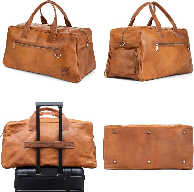 Berliner Bags Vintage Genuine Leather Duffle Austin XL - Image 5