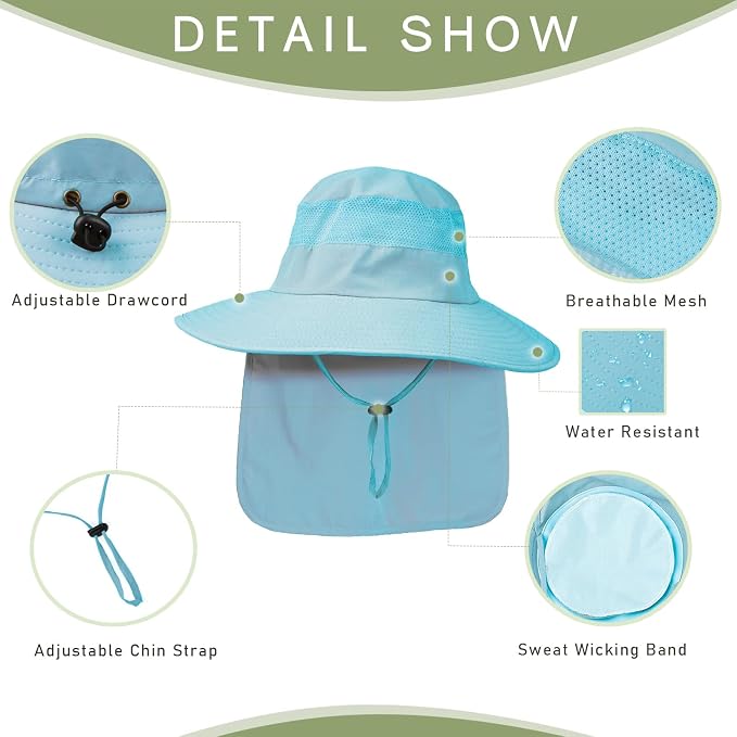 Fishing Hat Breathable Wide Brim Sun Hats - Image 5
