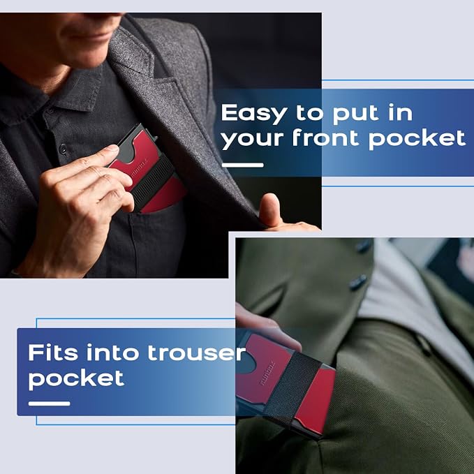 Mens Business Card Holder, Slim Card Wallet - Image 6