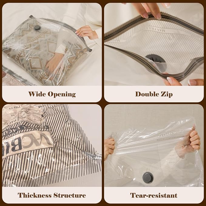 Vacuum Bags for Travel with Rechargeable air Pump, 15 Pack Carry-on Size - Image 7