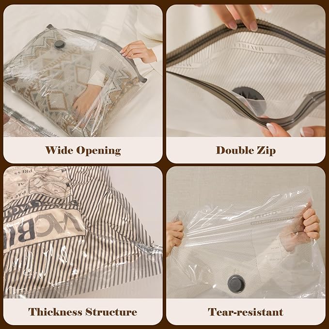 9 Packs Rechargeable Pump Vacuum Bags - Image 6