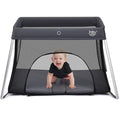 BABY JOY Baby Foldable Travel Crib, 2 in 1 Portable Playpen by BABYJOY