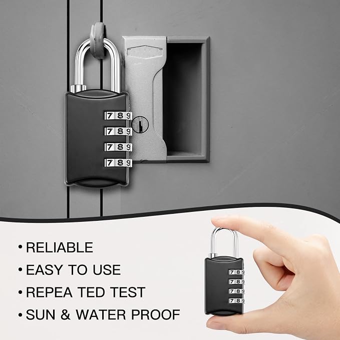 Moxweyeni 5 Pcs 4 Digit Combination Lock Small Combo Luggage Number Locks - Image 5