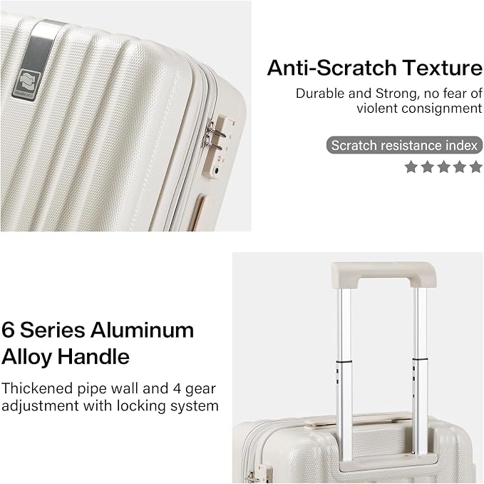 Hanke Expandable Hard Shell Luggage Sets 2 piece Carry On Luggage - Image 8
