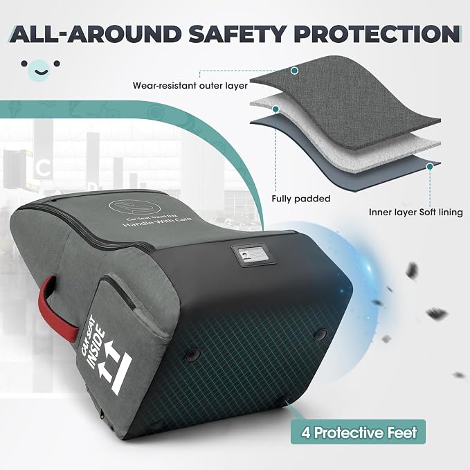 RAINSMORE Padded Car Seat Travel Bag - Image 5
