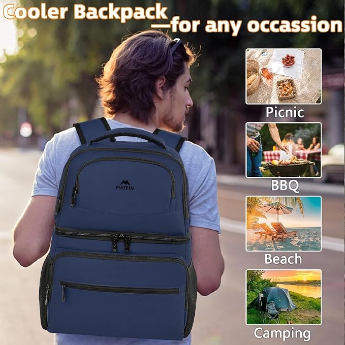 MATEIN Cooler Backpack, 26 Cans Insulated Lunch Backpack - Image 6