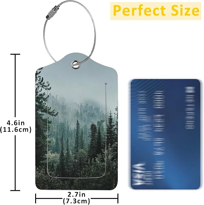 2 Pack Misty Forest Luggage Tag - Image 2