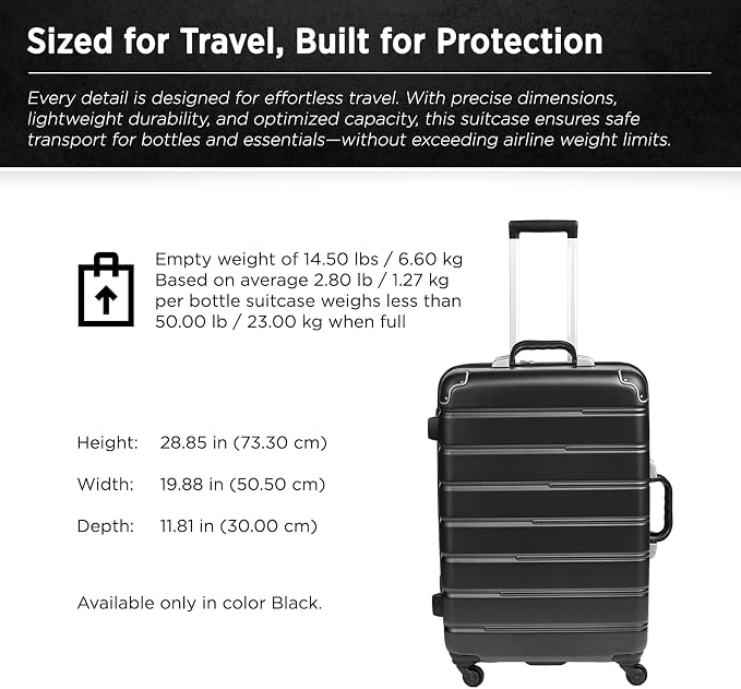 FlyWithWine® by VinGardeValise 12-Bottle Hard Shell Wine Suitcase - Image 5