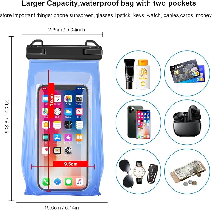 Large Capacity Waterproof Phone Pouch Floating, Waterproof Bag Case - Image 2