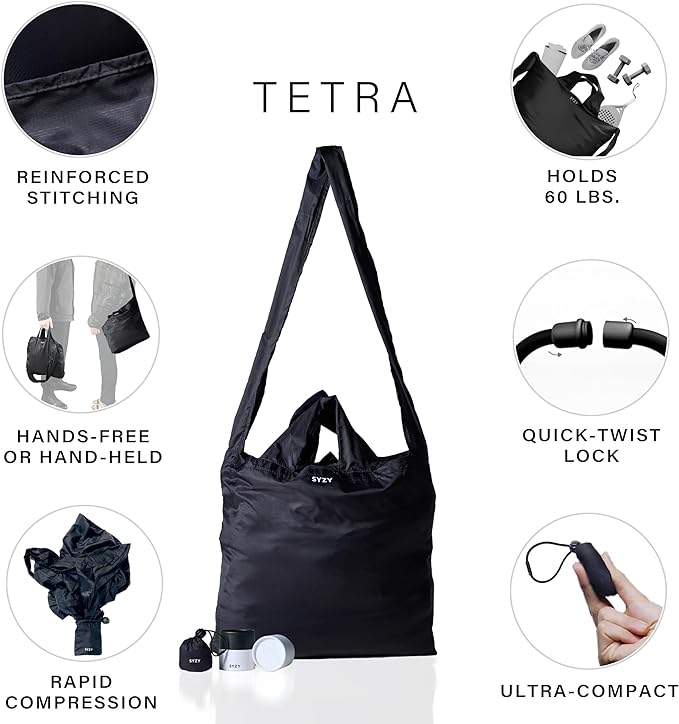 SYZY World's Most Compact Travel Tote Bag Portable Shopping Beach Market Bag - Image 4