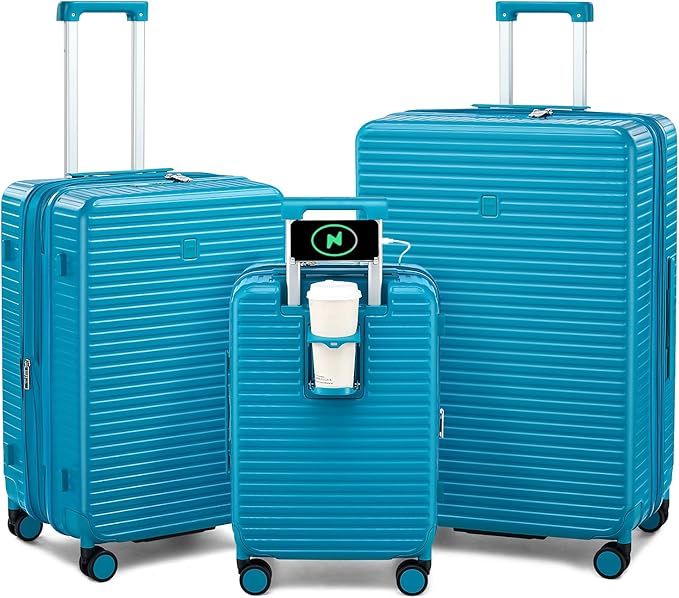 Hard Shell Suitcases Expandable Travel Luggage Sets 3 Piece, Carry on and Check by HanTrip