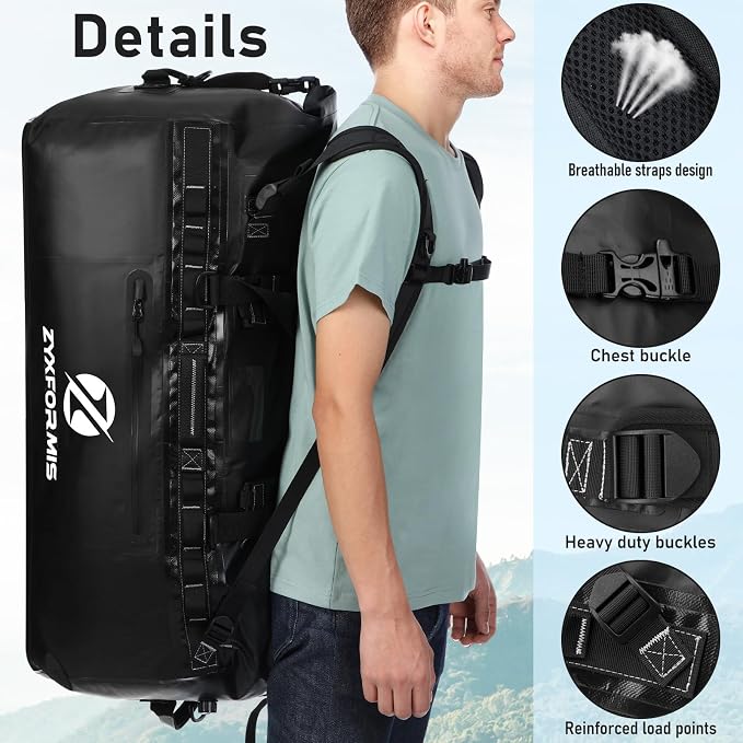 Waterproof Duffel Bag, Large Waterproof Duffel Backpack - Image 4
