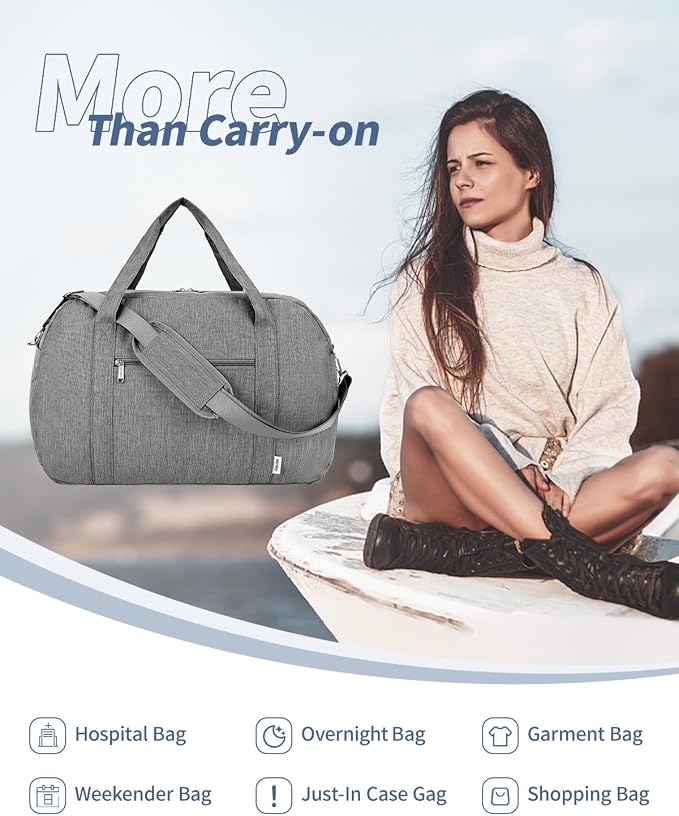 Narwey Carry on Bag 22x14x9 Airlines Approved, Carry on Duffle Bag - Image 8