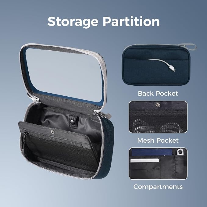 pack all Clear Electronic Organizer, TPU Cable Organizer Bag, Compact Cord - Image 5