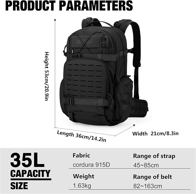 Mardingtop 35L Molle Tactical Military Backpack - Image 3