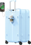 Krute Luggage with Spinner Double Wheels Suitcases with USB Port and Cup Holder by Krute