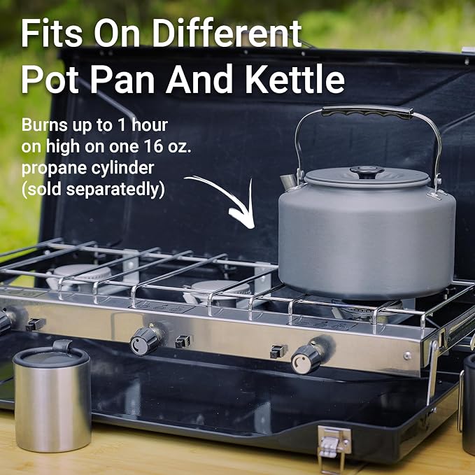 Camping Stove, 3 Burner Propane Portable Camp Stove - Image 5