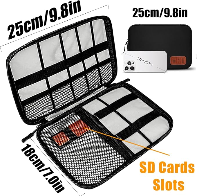 Travel Cable Organizer Pouch Electronic Accessories, Travel Essentials - Image 2